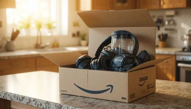 Amazon Warehouse box next to a slightly used product.